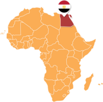 mapa de egipto en áfrica, íconos que muestran la ubicación de egipto y banderas. png