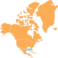 Guatemala carte dans Nord Amérique, Icônes montrant Guatemala emplacement et drapeaux. png