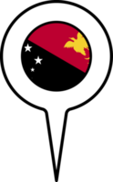 papouasie Nouveau Guinée drapeau carte aiguille icône. png