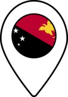 Papua New Guinea flag map pin navigation icon. png