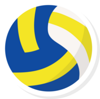 volleyball stickers flat element, sports element stickers. png