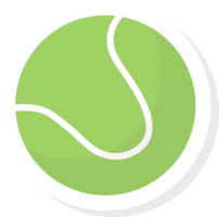 tennis boll klistermärken platt element, sporter element klistermärken. png