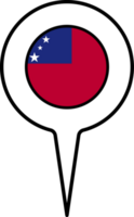 Samoa Flagge Karte Zeiger Symbol. png