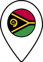 Vanuatu Flagge Karte Stift Navigation Symbol. png