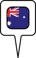 Australia bandiera carta geografica pointer icona, piazza design. png