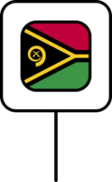 vanuatu bandeira quadrado PIN ícone. png