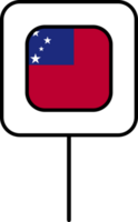 Samoa Flagge Platz Stift Symbol. png