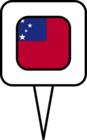 Samoa flag pin place icon. png