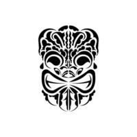 The face of a viking or orc. Traditional totem symbol. Simple style. Vector illustration isolated on white background.