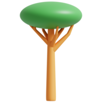 3d verde árbol.3d hacer ilustración. png