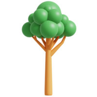 3D Green Tree.3d render illustration. png