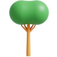 3D Green Tree.3d render illustration. png