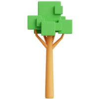 3D Green Tree.3d render illustration. png