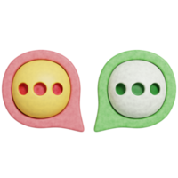 3d minimal discours bulle conversation.3d le rendu illustration. png