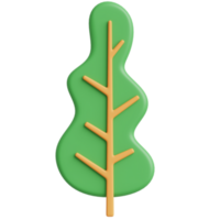 3D Green Tree. 3d render illustration. png