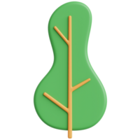 3D Green Tree. 3d render illustration. png