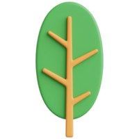 3D Green Tree. 3d render illustration. png