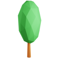 3d Basso poli alberi, nube, sole e montagna.3d rendere illustrazione. png