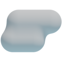 wit 3d wolken.zacht ronde tekenfilm pluizig wolken icoon. 3d geven illustratie png