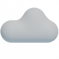 blanco 3d nubes.suaves redondo dibujos animados mullido nubes icono. 3d hacer ilustración png