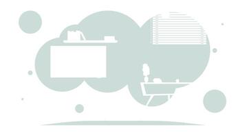 Room in flat style. Background for your design. vector