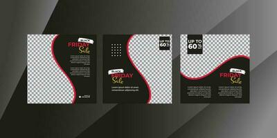 Set of Creative Modern sale social media post template banner collection. best for business promotion. vector illustration