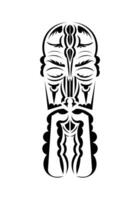 Face in the style of ancient tribes. Tattoo patterns. Flat style. Vetcor. vector