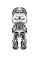 Face in the style of ancient tribes. Tattoo patterns. Isolated on white background. Vetcor. vector