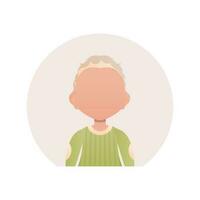 Avatar of a cute preschool boy. isolated. Cartoon style. Vector illustration.