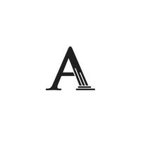 Letter A and Column logo or icon design vector