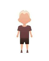 Cute boy in full growth. Isolated. Cartoon style. vector