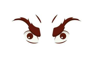 Angry eyes, Stern looking eyes, vector illustration