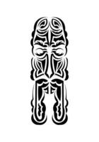 Mask in the style of the ancient tribes. Tattoo patterns. Isolated. Vetcor. vector