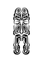 Mask in the style of the ancient tribes. Tattoo patterns. Isolated. Vetcor. vector