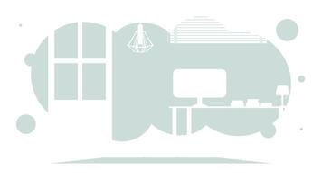 Room in flat style. Background for your scene. illustration. vector