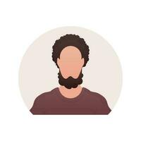 Icon of a man in a t-shirt. Isolated. Cartoon style. vector