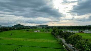 Aerial view of beautiful scenery in lombok. Lombok, Indonesia, March 22, 2022 photo