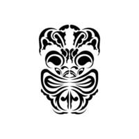 Pattern mask. Black tattoo in the style of the ancient tribes. Simple style. isolated on white background. vector