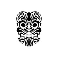 Pattern mask. Traditional totem symbol. Hawaiian style. Vector illustration isolated on white background.