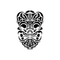 Tribal mask. Traditional totem symbol. Simple style. Vector illustration isolated on white background.