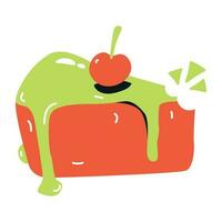 Grab this flat icon of cherry cake vector