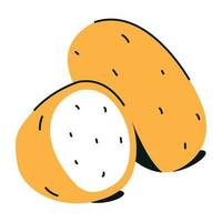 A handy flat icon of potato vector