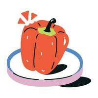 Capsicum flat icon is ready for digital use vector