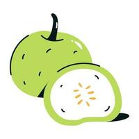 Latest flat icon of round gourd vector