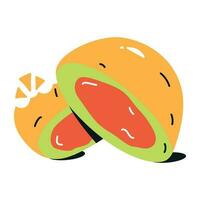 Latest flat icon of dorayaki cake vector