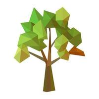 Abstract low poly tree icon isolated. Geometric polygonal style. 3d low poly. vector