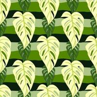 Jungle leaf seamless pattern. Exotic botanical texture. Floral background. Decorative tropical palm leaves wallpaper. vector