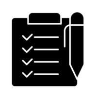 note and checklist user interface black Icon button vector