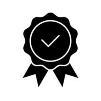 award reward badge user interface black Icon button vector