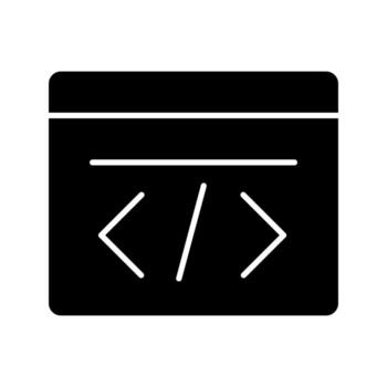 code developer programming user interface black Icon button vector